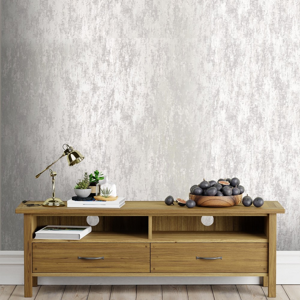 Whinfell Mica Wallpaper 114914 by Laura Ashley in Moonbean Grey